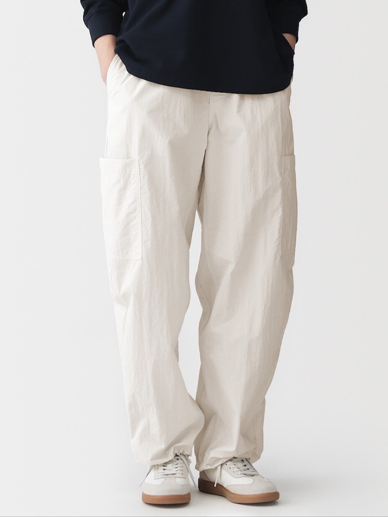 Muji Ladies' Water Repellent Utility Easy Wide-Fit Pants